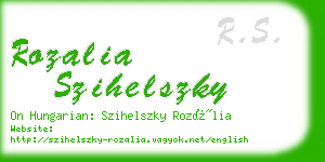 rozalia szihelszky business card